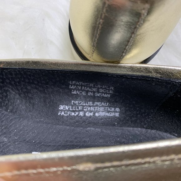 Anthropologie Sixtyseven Gold Slip on Sz 6 - Picture 5 of 5